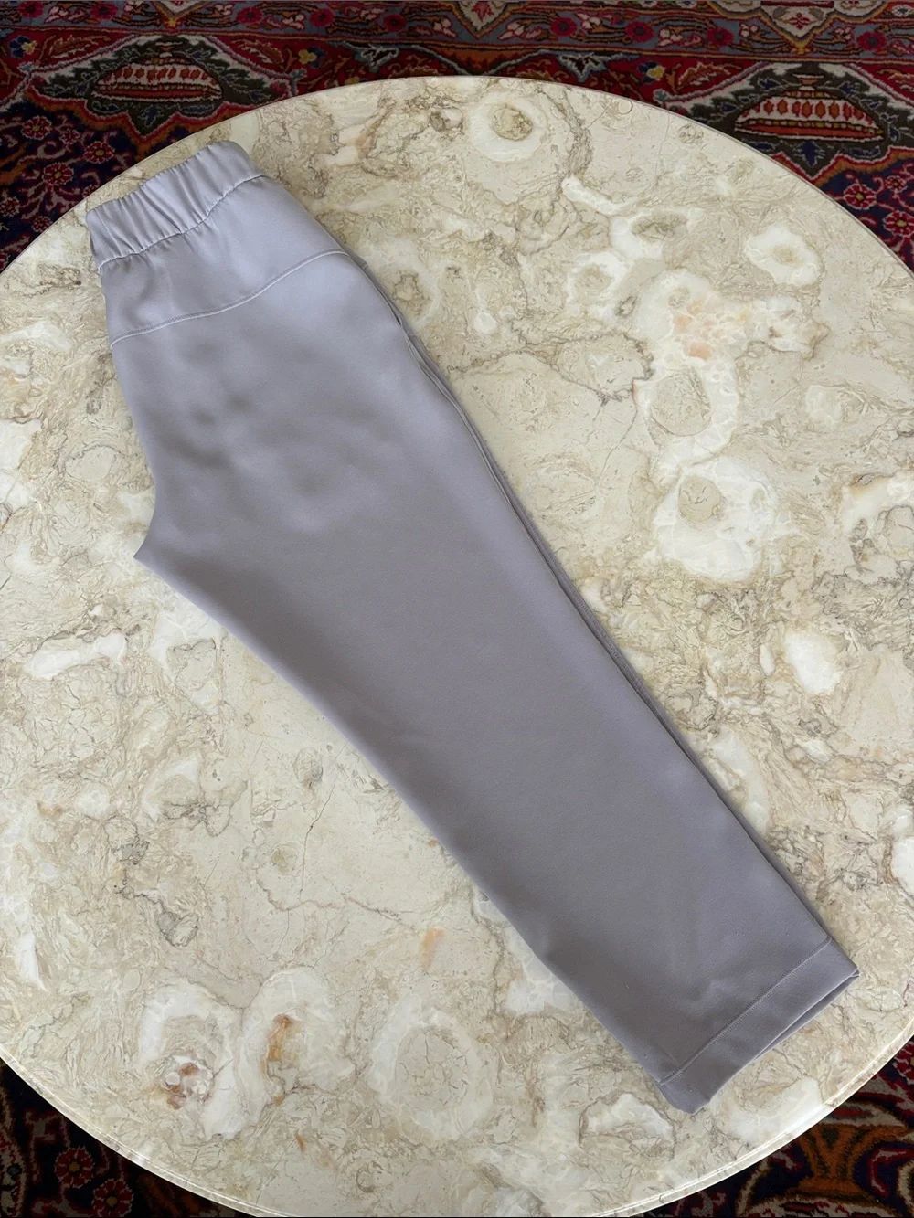 Lululemon On The Fly Woven Pant Rhino Grey Crepe Drawstring High Rise - Picture 4 of 13